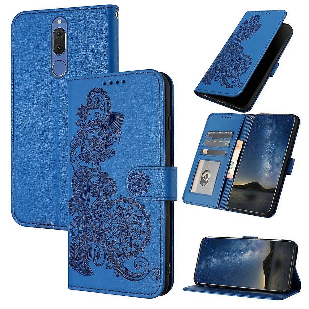 Datura Flower Embossed Flip Leather Phone Case