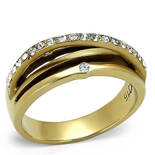 Steel Ring Top GRD Crystal Clear TK2611 for Women Style Plating