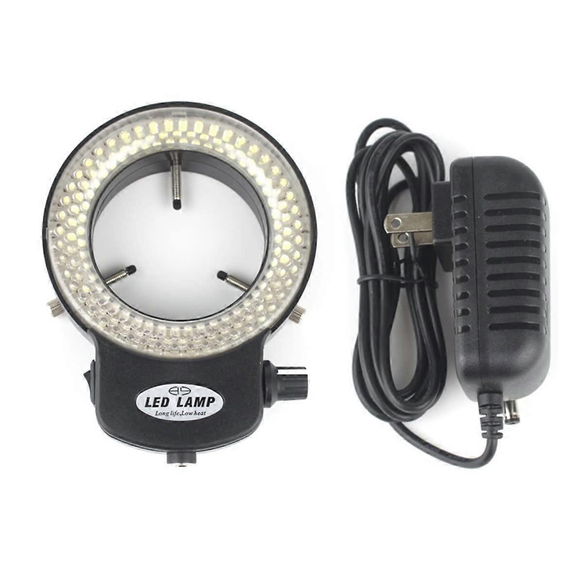 Microscope Accessories Kit Black 144 LED Ring Light Illuminator Lamp Stereo for Microscope Camera AC 110V240V Microscope Slides Ref: 9366
