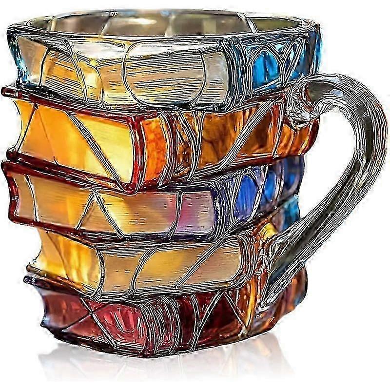 彩绘书杯,2025 新奇 3d 彩绘书咖啡杯,文学爱好者的收藏礼物 aa