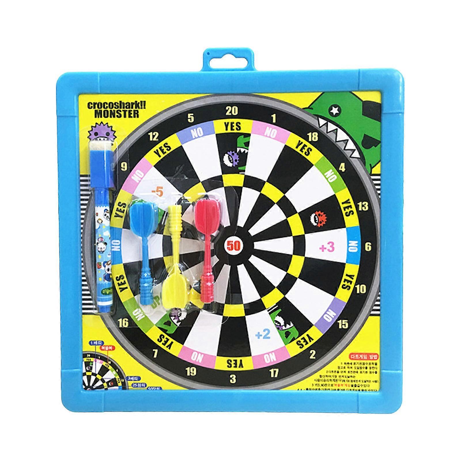 Double Side Whiteboard Dartboard Kid Early Learning Toy, Double Side Dartboard Game Board for Boy Girl Drawing Playing