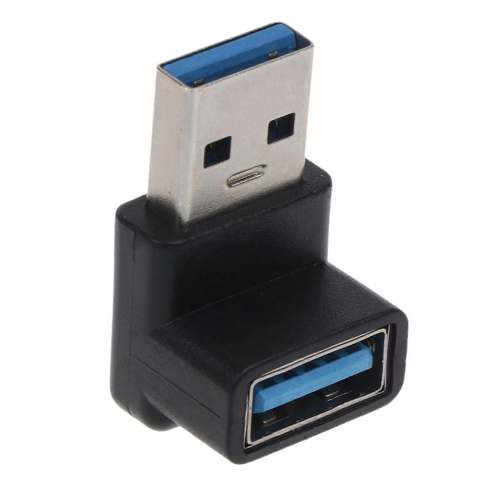 90 Degree Right Bend USB 3.0 A Male-to-Female Extension Connection Adapter for Computer Notebook U Disk Multicolor