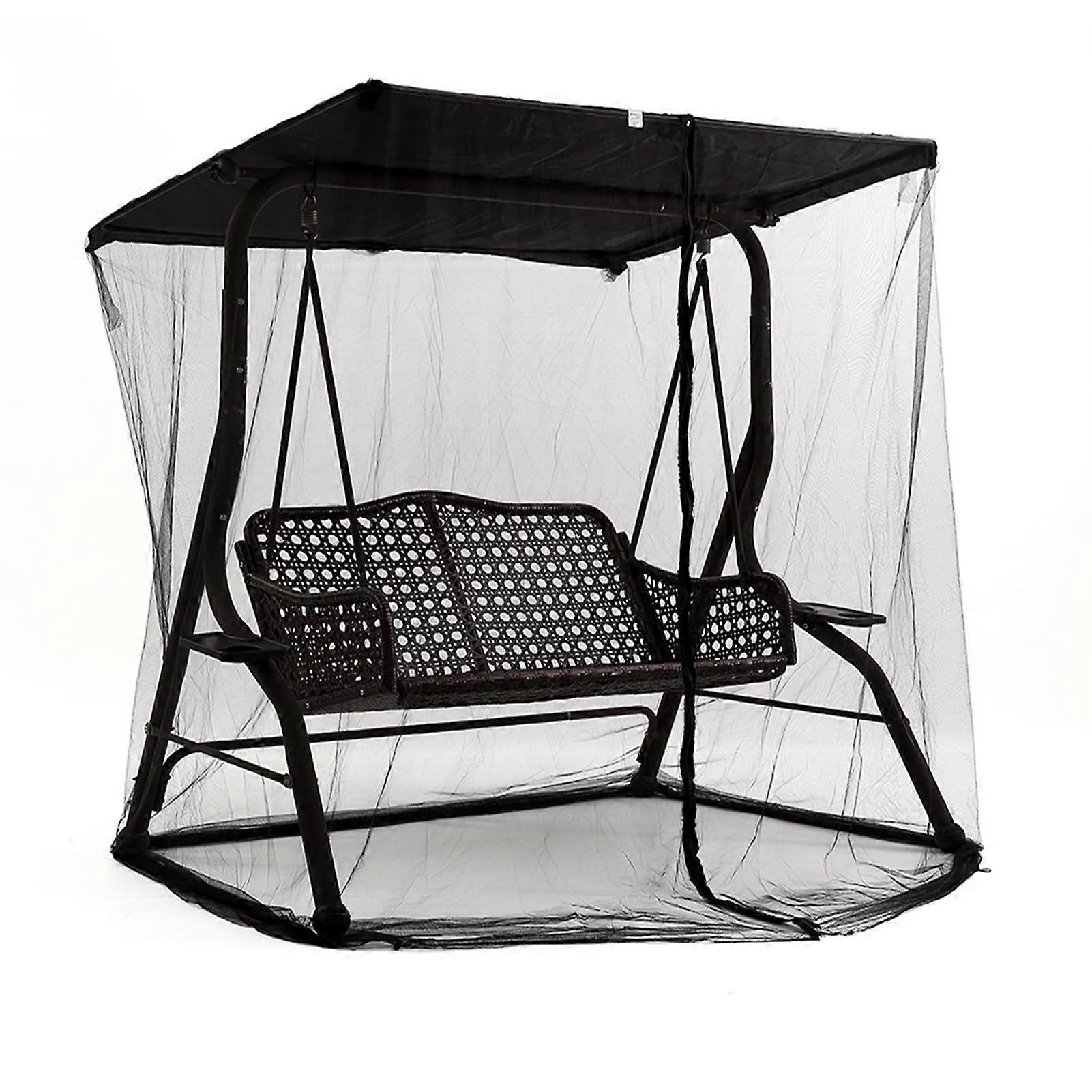 Patio Swing Mosquito net For 3 Seater, Polyestermesh With Zipper (185x125x205cm)