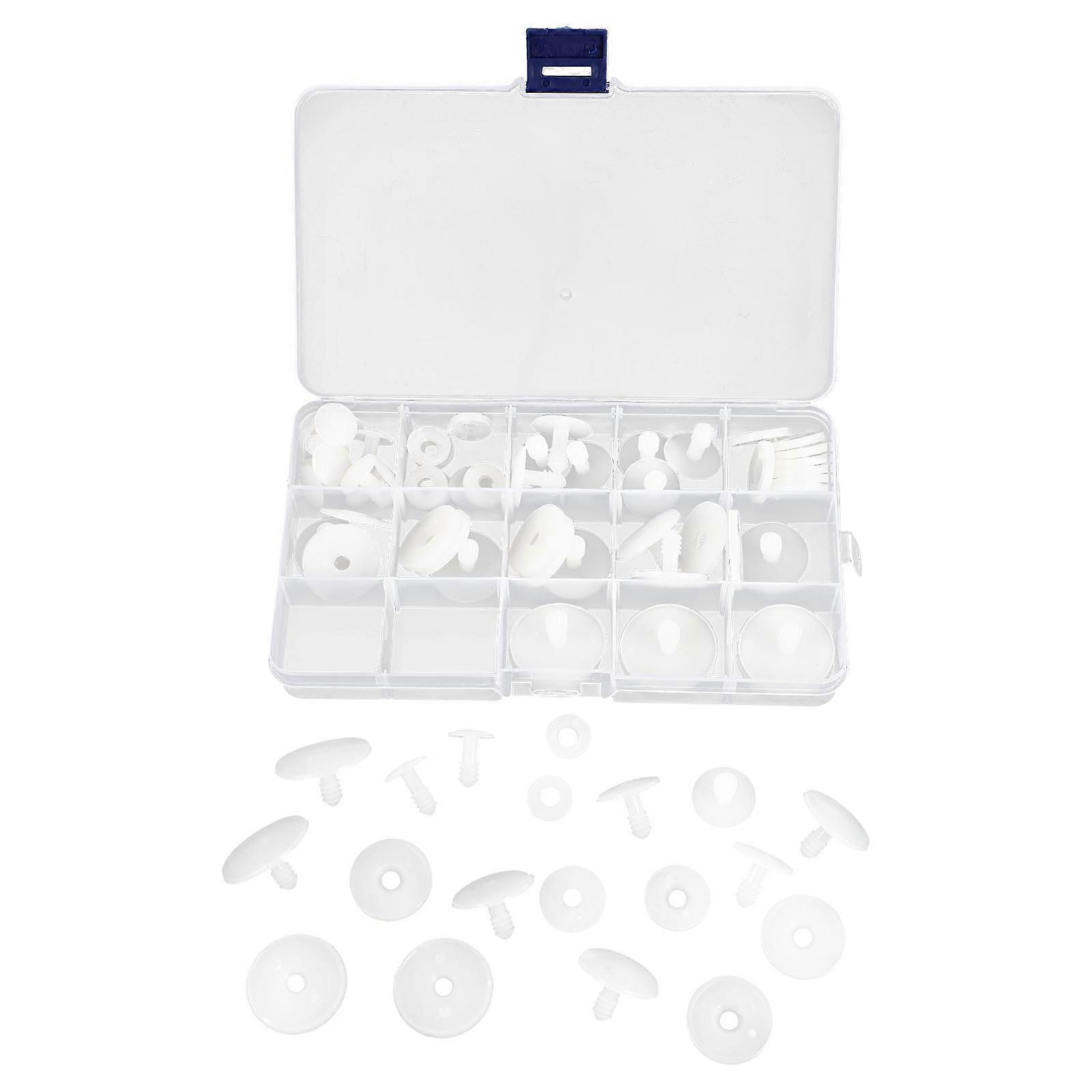 Doll Joints White Plastic Assorted Sizes for Doll Making Movable Joints DIY Use