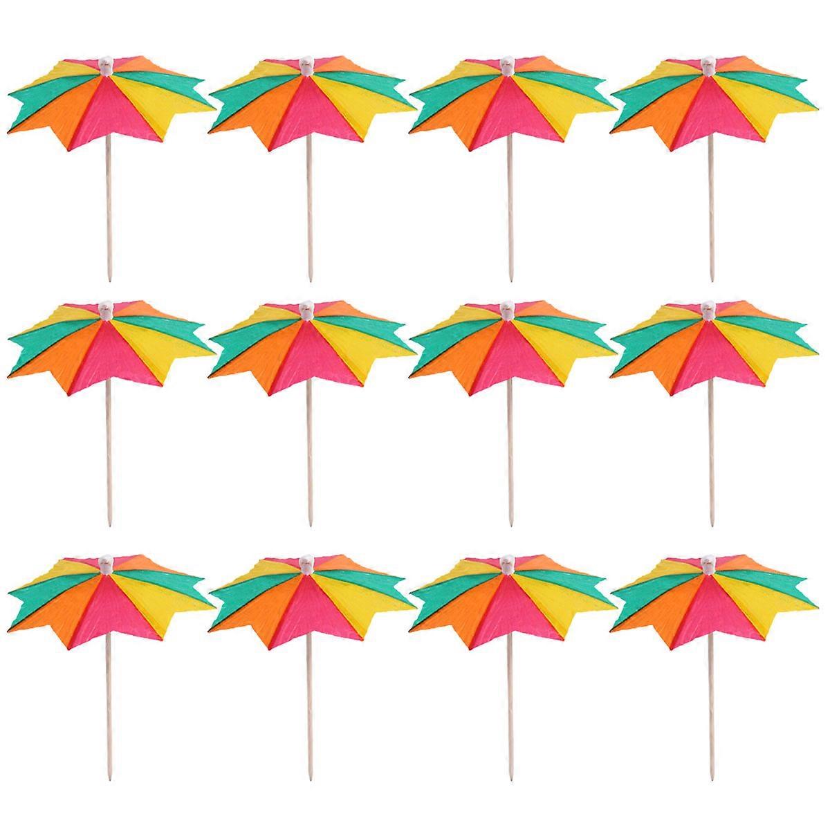 Food Picks with Paper Umbrellas for Stylish Presentations, Perfect for Any Gathering