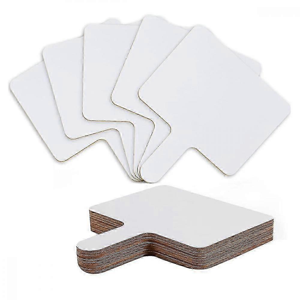 10 قطع 9.6x8 بوصة إجابات محو جاف مجداف ، مقبض خشبي أبيض لوح مزدوج الوجهين محو جاف إجابة EZB