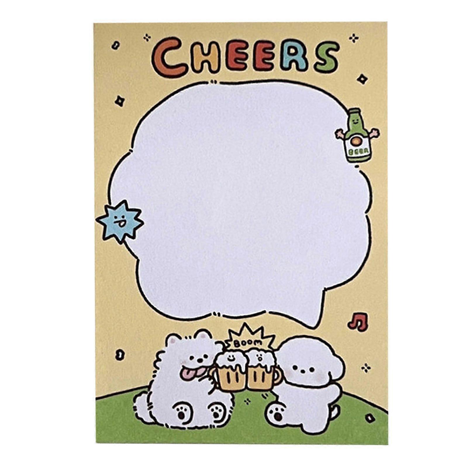 2025 Latest Model  80 Sheets Notes Pad Cute Cartoon Pattern Strong Adhesive