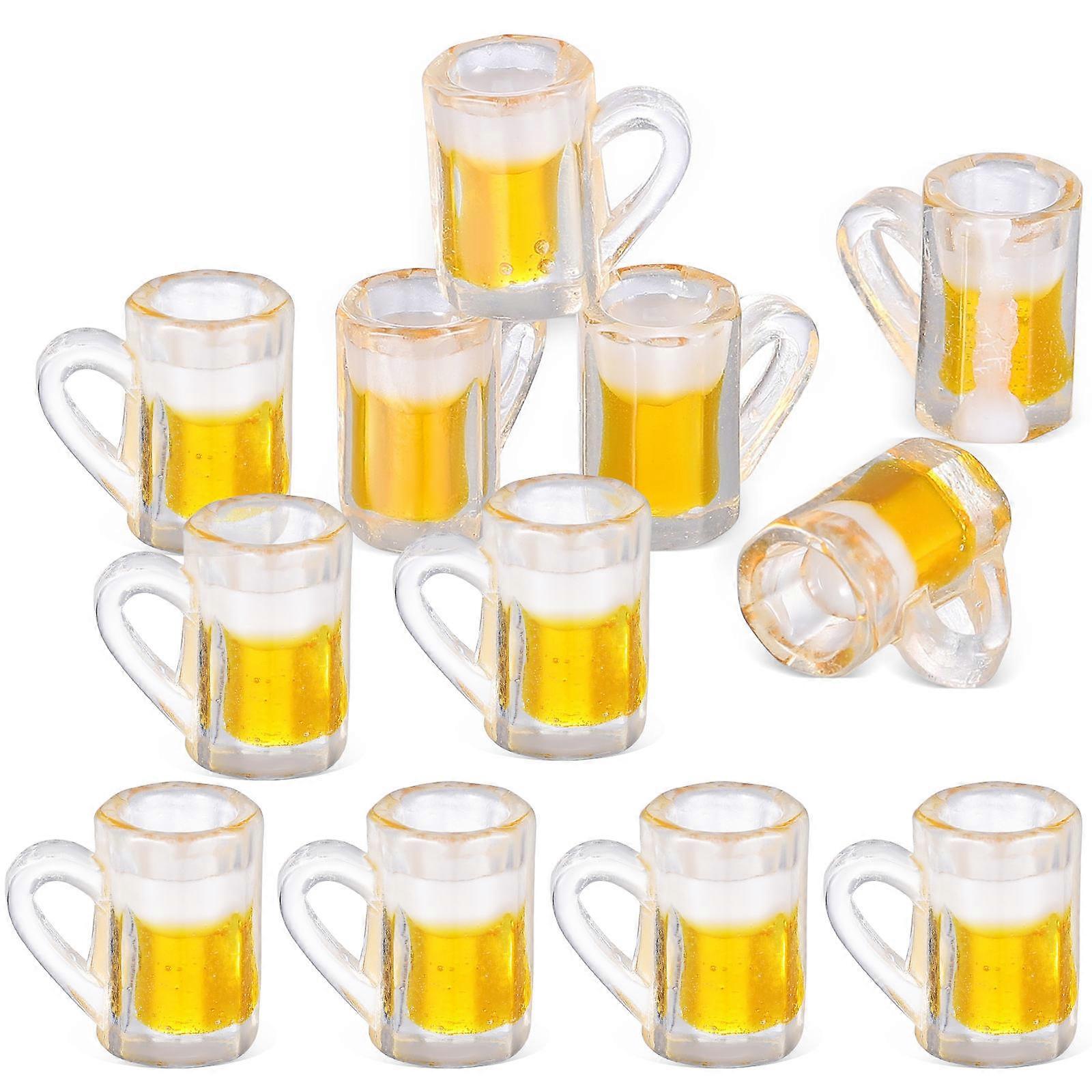 20pcs Miniature Beer Mugs Micro Landscape Dollhouse Accessories Realistic Mini House Display