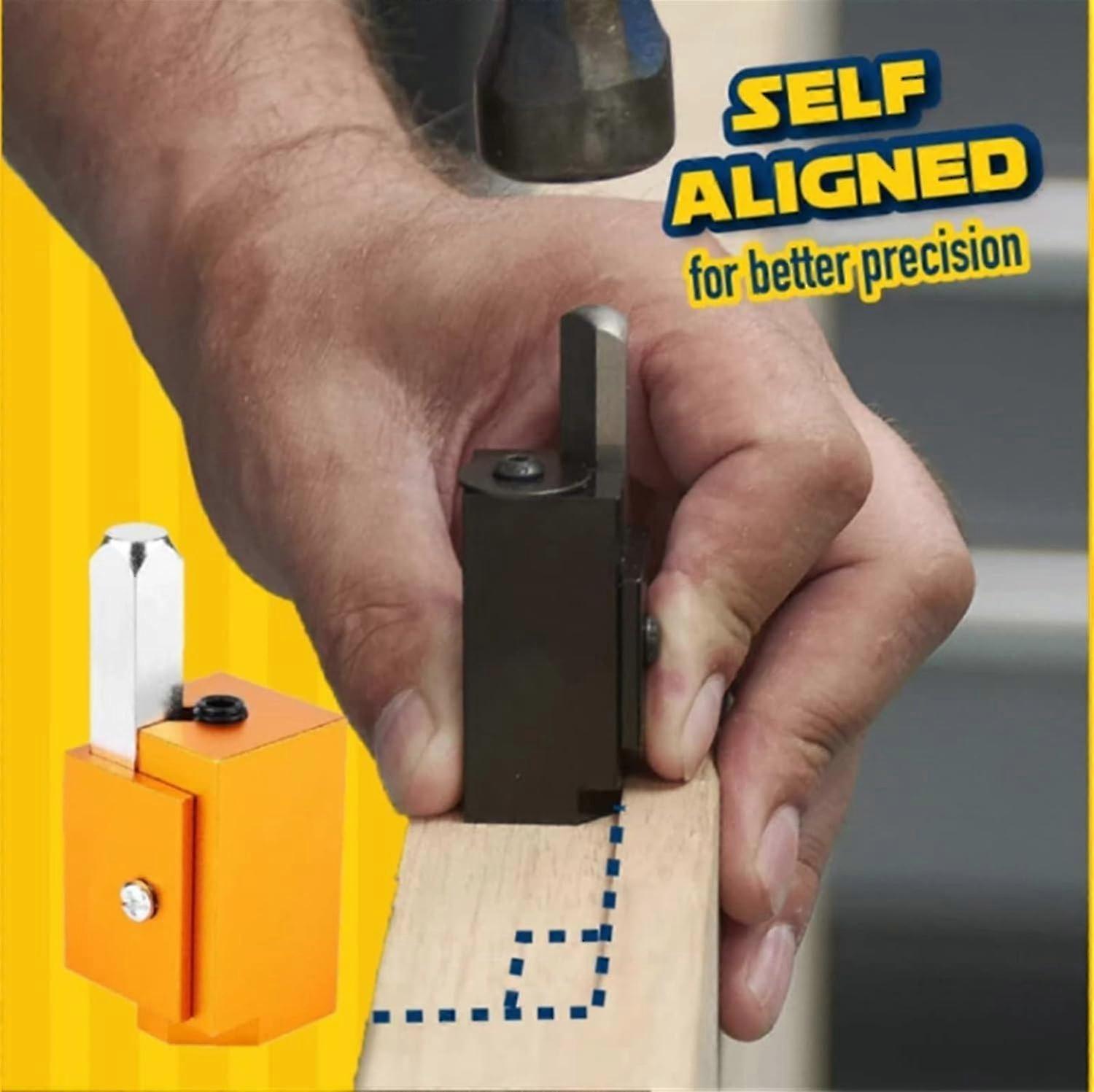 2025 Recess Squaring Corner Chisel Wood Carving Corner Chisel On Wood Square Hinge Recesses Mortising Right Angle Carving Chisel Hand Tool (Blue)