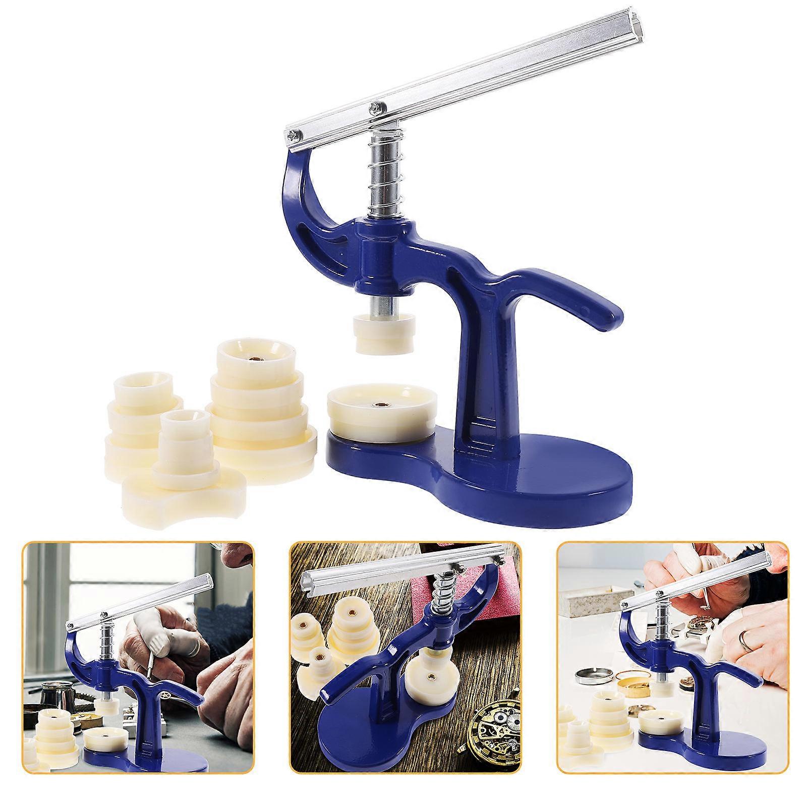 Watch Case Closer Tool Set for Easy Battery Replacement   Durable Press with Non Scratch Dies, Essential for Watch Repair Professionals