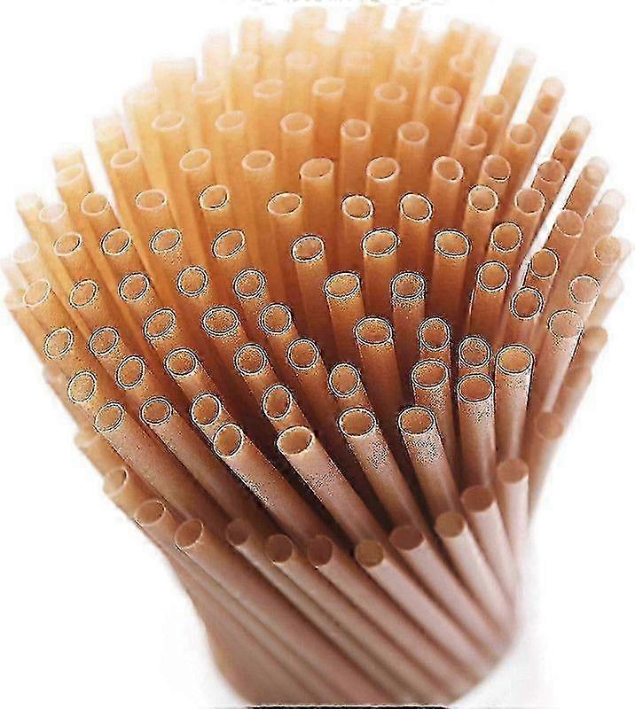 200pcs 8 Inch Biodegradable Sugarcane Straws - Eco-Friendly Compostable Drinking Straws