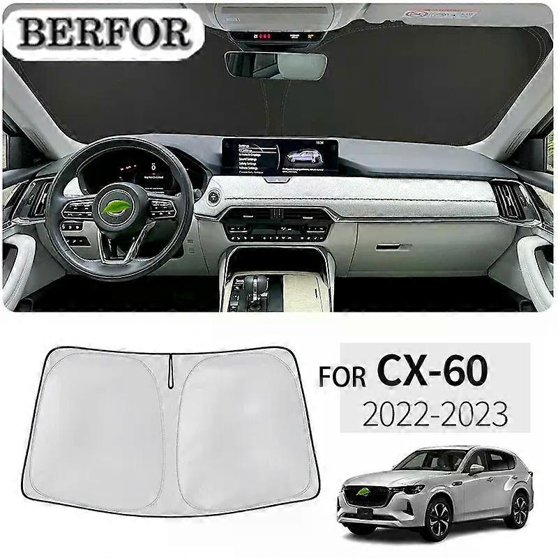 For Mazda CX60 CX-60 CX 60 2022-2023 Car Nano-Insulat Windshield Sunshade UV Block Front Window Sun Visor Foldable Car Accessory