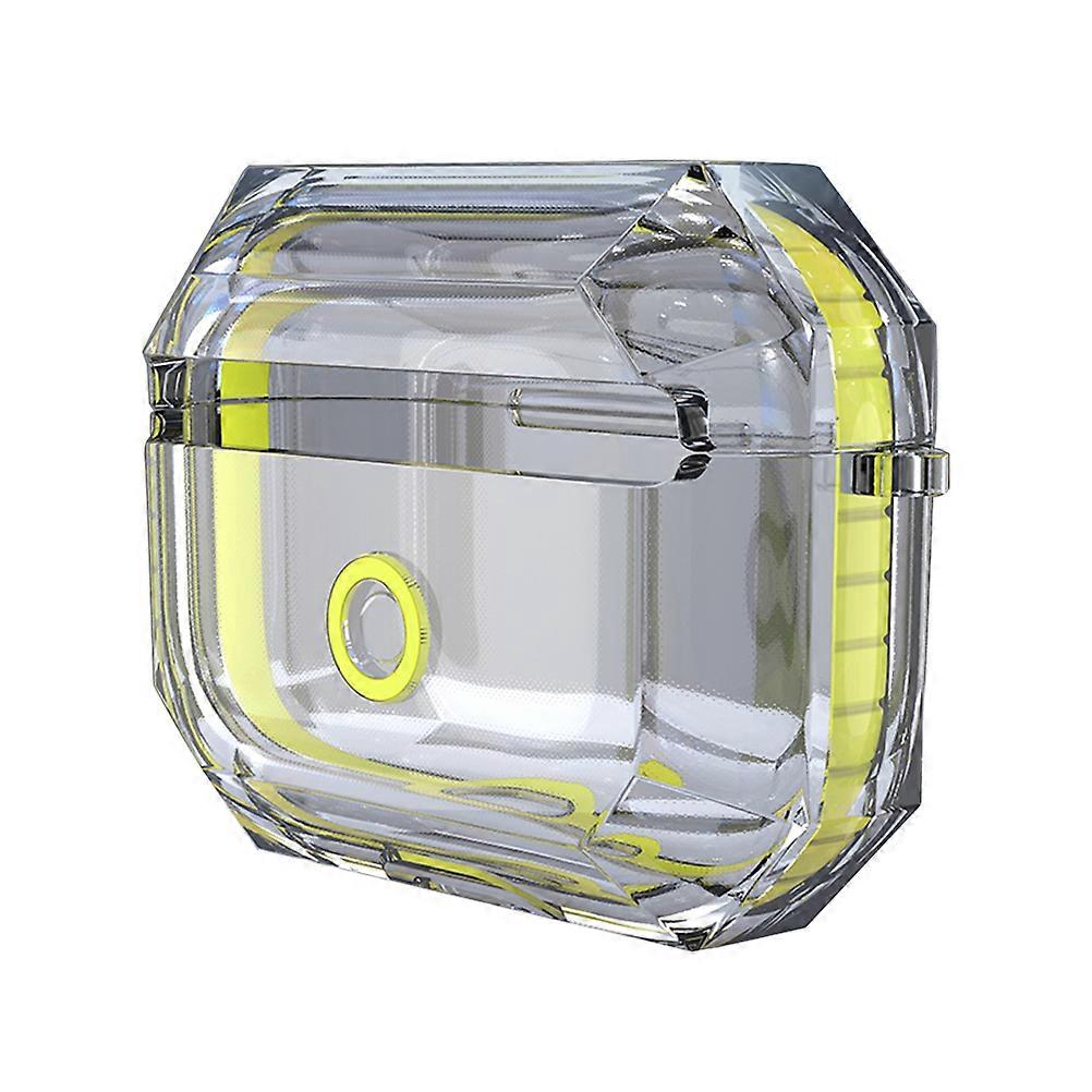 Earphone Case Cover Clear TPU Full Protective Headset Case Impact Resistant for Daily Use Yellow 1Set