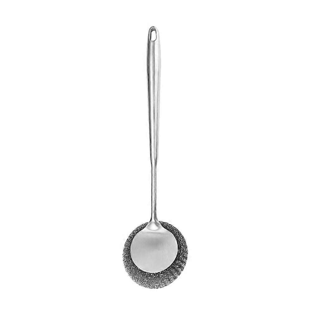 Stainless Steel Long Handle Kitchen Scrub Brush for Effortless Cleaning of Cookware and Appliances – Lightweight and Reachable for Tight Spaces