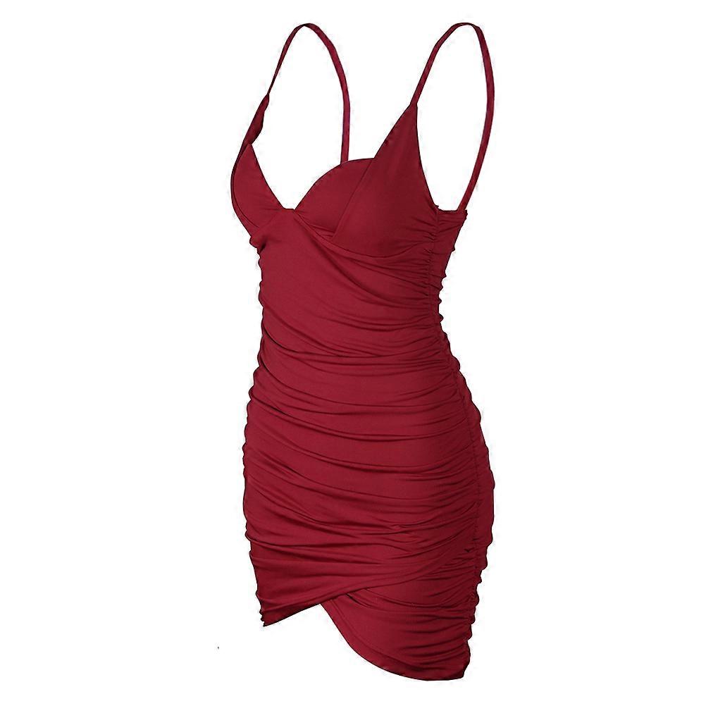 Halter Red Fitted Style Beach Party Red M 1Pack