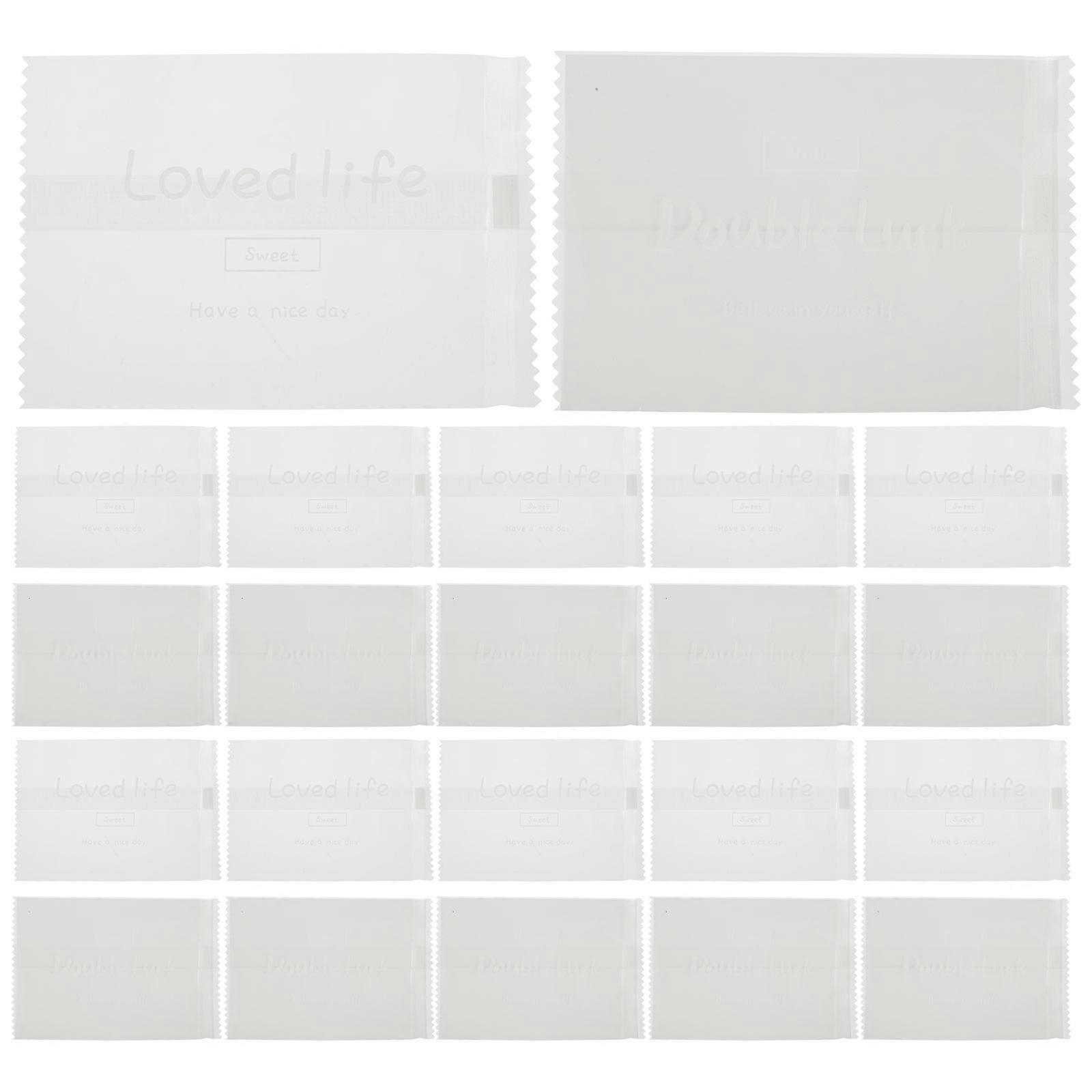 Clear Nougat Bags Portable Food Storage Re-Sealable Rectangle Minimalist Style For Candy Cookies Party 10x7cm 200Set