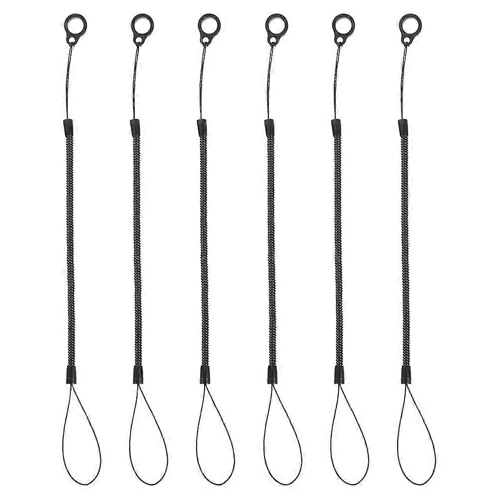 Safety Coiled Lanyard 6pcs Set Elastic Strap for Stylus Pens, Tablets & Phones Spring Design for Easy Access Ideal for Office & School Use