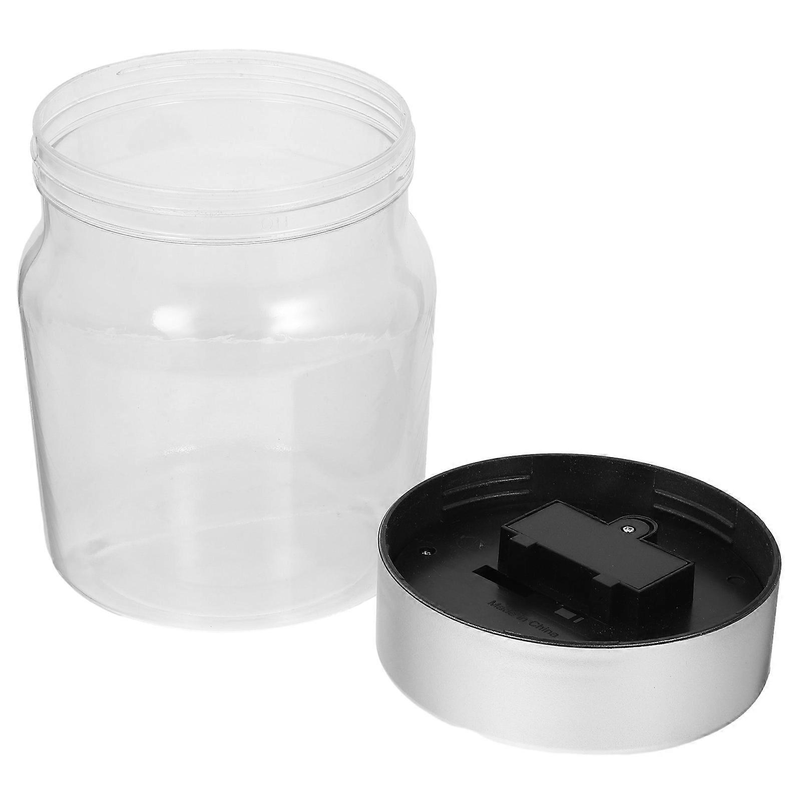 Compact Saving Bank Transparent Pot Daily Use Coin Container 17.5X11.6X11CM 1Pcs