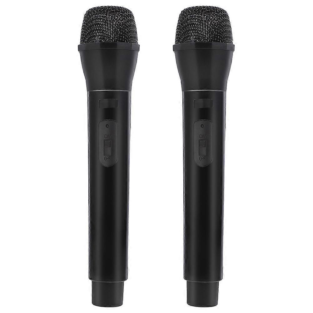 Simulacre Microphone Jouet Scène Accessoire Fêtes de Noël Enfants SimulMicrophone Noir 2Pack
