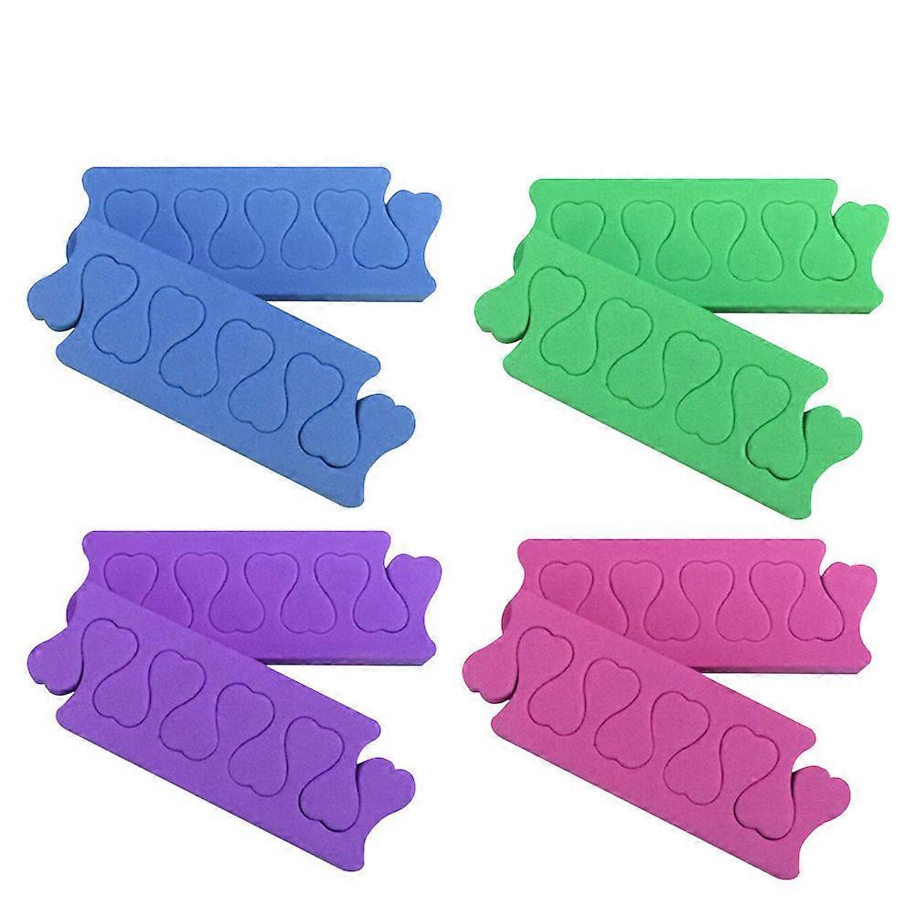 Toe Separators Soft Sponge Finger Toe Separator Protect Nail Polish Manicure Tool 100Pcs Heart Shaped Assorted Color