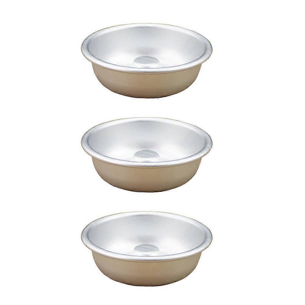 Baking Tool Aluminium Alloy Pudding Family Gathering Silver 8X8X2.5CM Uniform Baking Burning 3Pcs