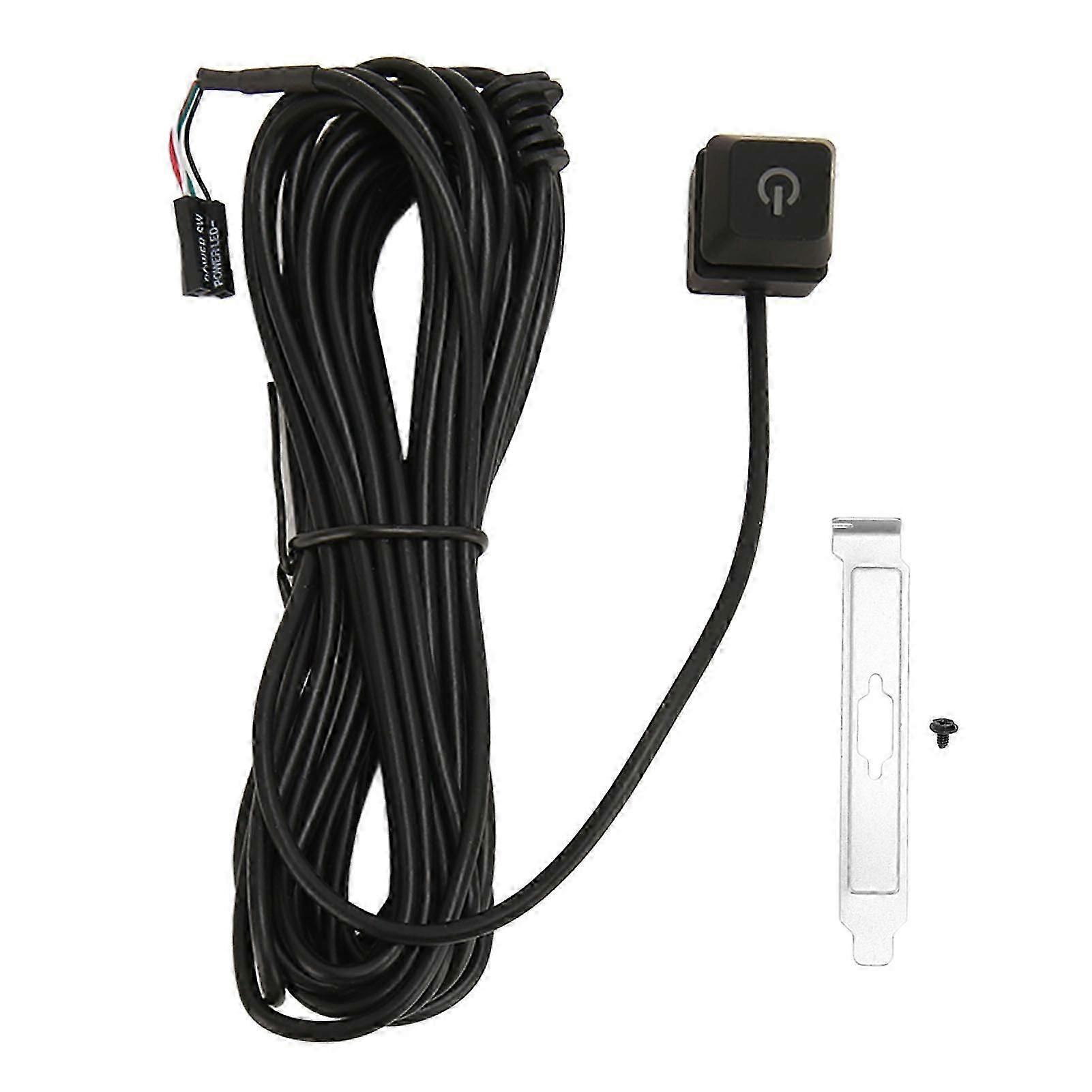PC Power Button Extension External Flexibility PC Power Switch Power Supply Control Adapter Cable Computer Host Button 5meter/16.4ft