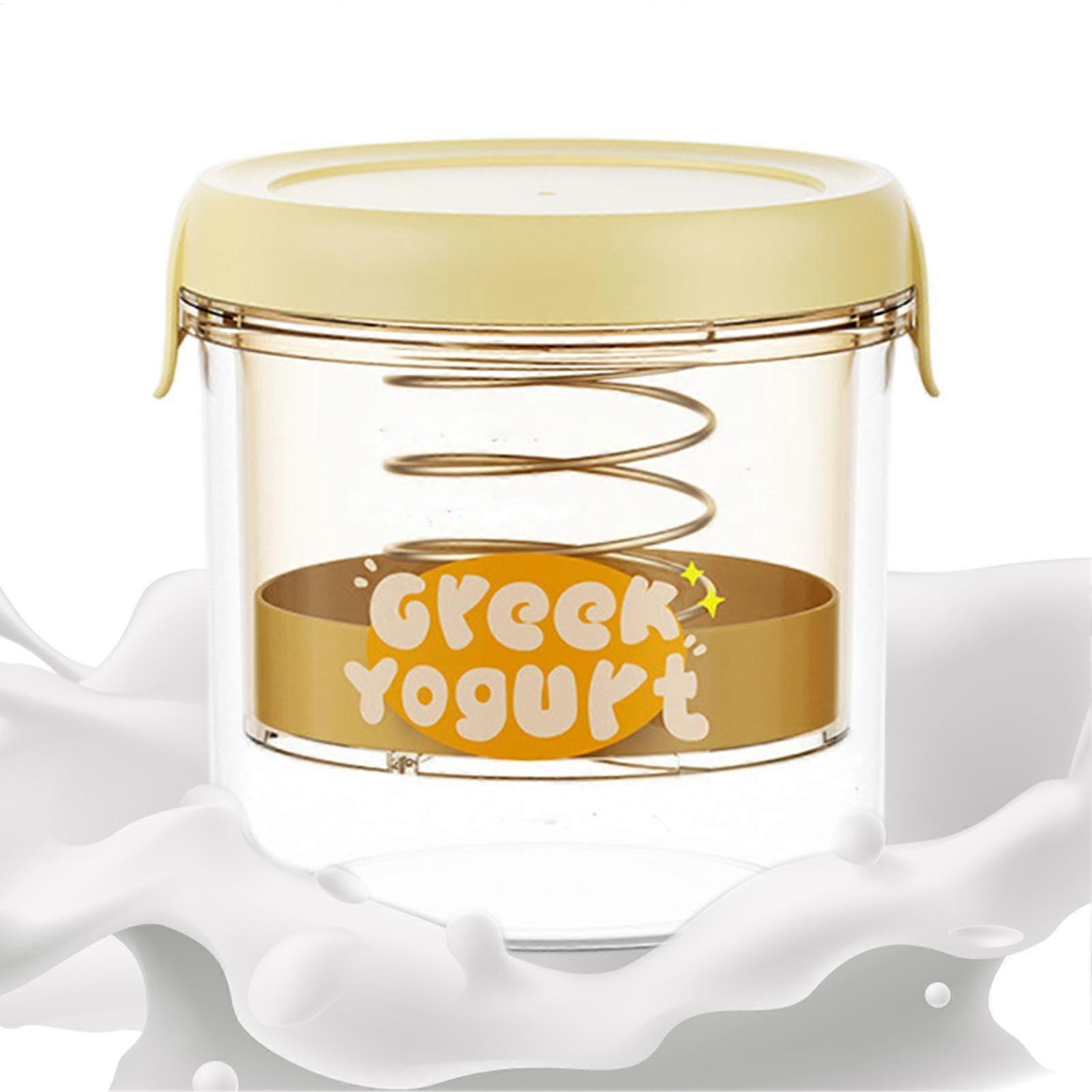 Yogurt Making Tool, Stainless Steel Yogurt Strainer, Cheese Strainer For Home Use, Soy Milk Straining Tool, Yellow