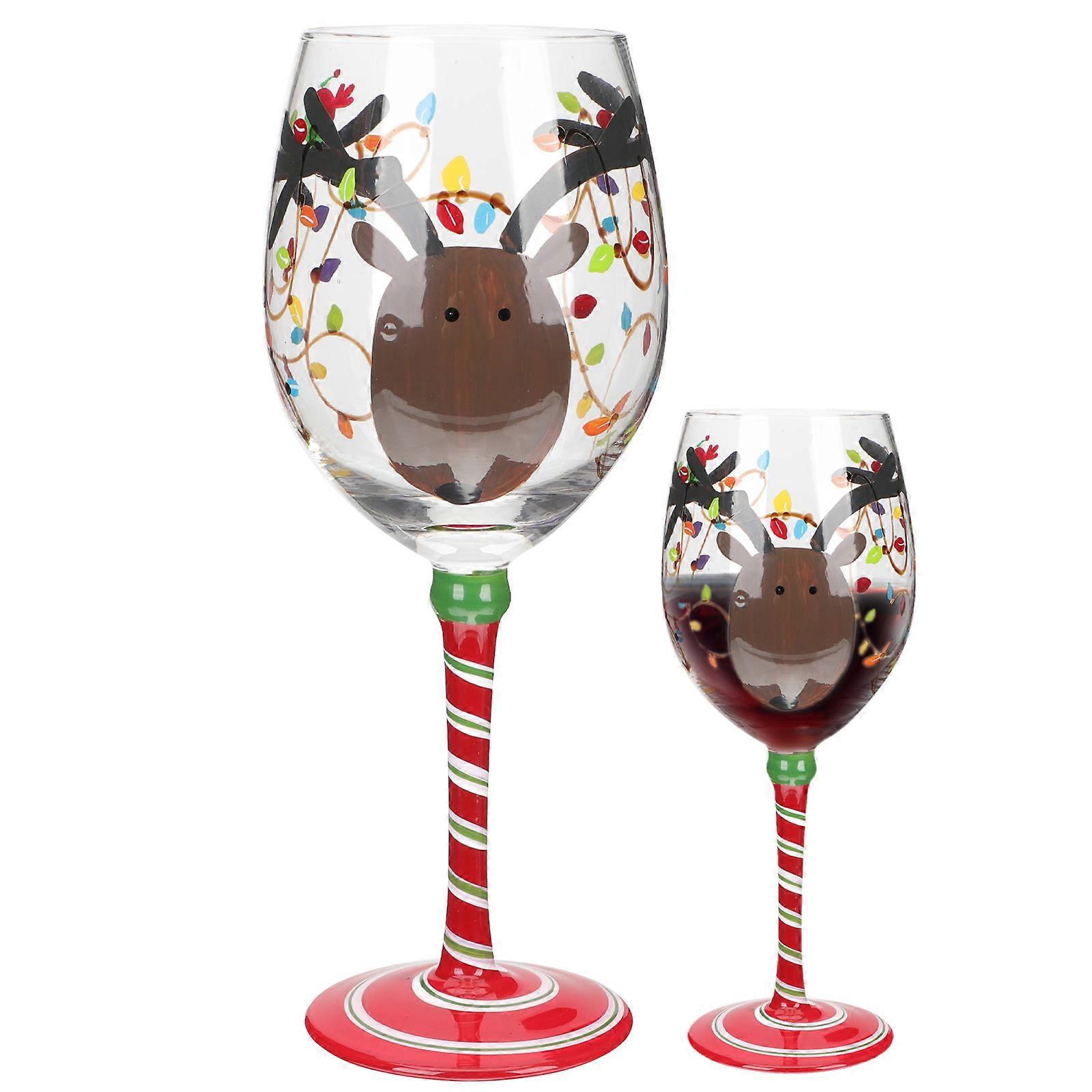 Red Goblets Decorations Christmas Hosts Hotels Xmas Pattern 22x8cm 1Pack