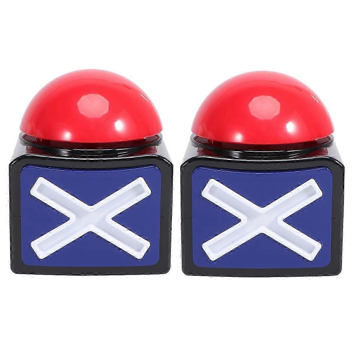 2Pcs Squeeze Sound Box Game Answer Buzzer Electronic Sounding Toy TV Show Sound Button without Battery