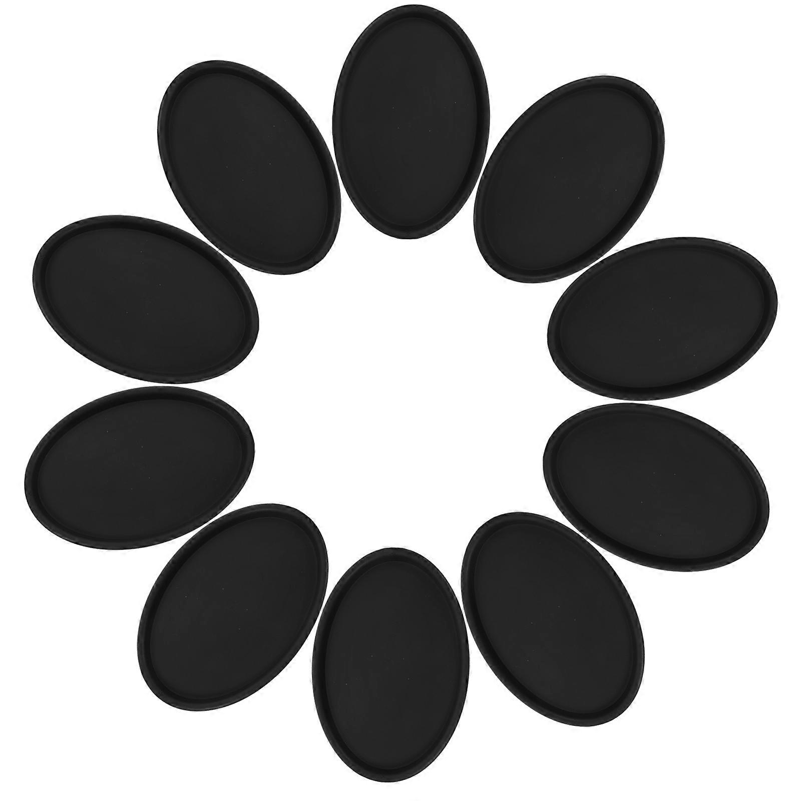 Plastic Plant Saucers Prevent Overflow PP Material Oval Shape Indoor Gardening Homeowners 10Set