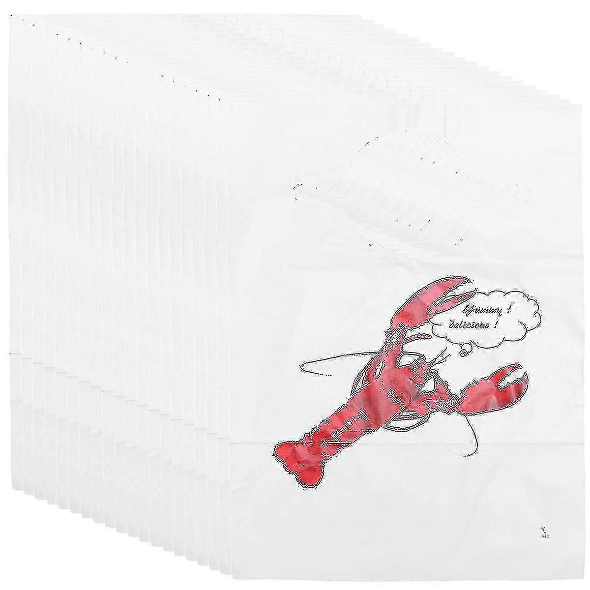 100 قطعة مريلة محمولة للبالغين مريلة جراد البحر مريلة للبالغين للاستخدام مرة واحدة مريلة جراد البحر للاستخدام مرة واحدة للمطاعم-