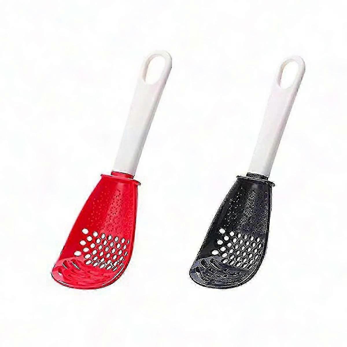 Multifunctional Cooking Spoon Kitchen Tool Filter Spoon (red Black)