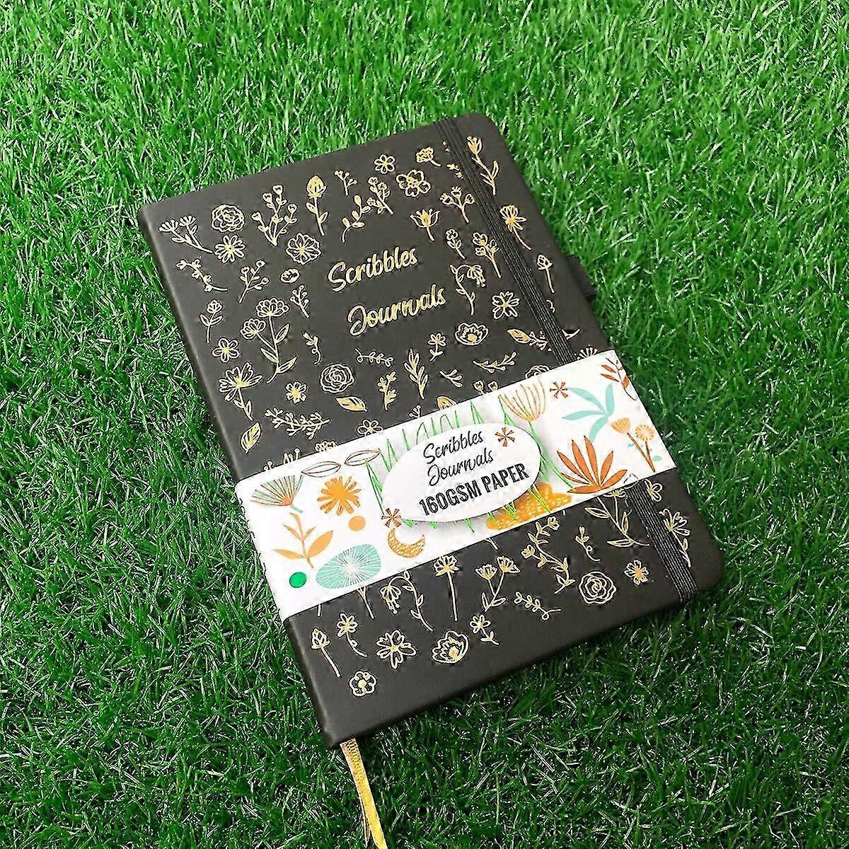 A5 OWL BULLET Dotted Notebook Dot Grid Journal - PU Leather, 160gsm Thick Paper, Inner Pocket, Elastic Closure Suitable for Certain Brands