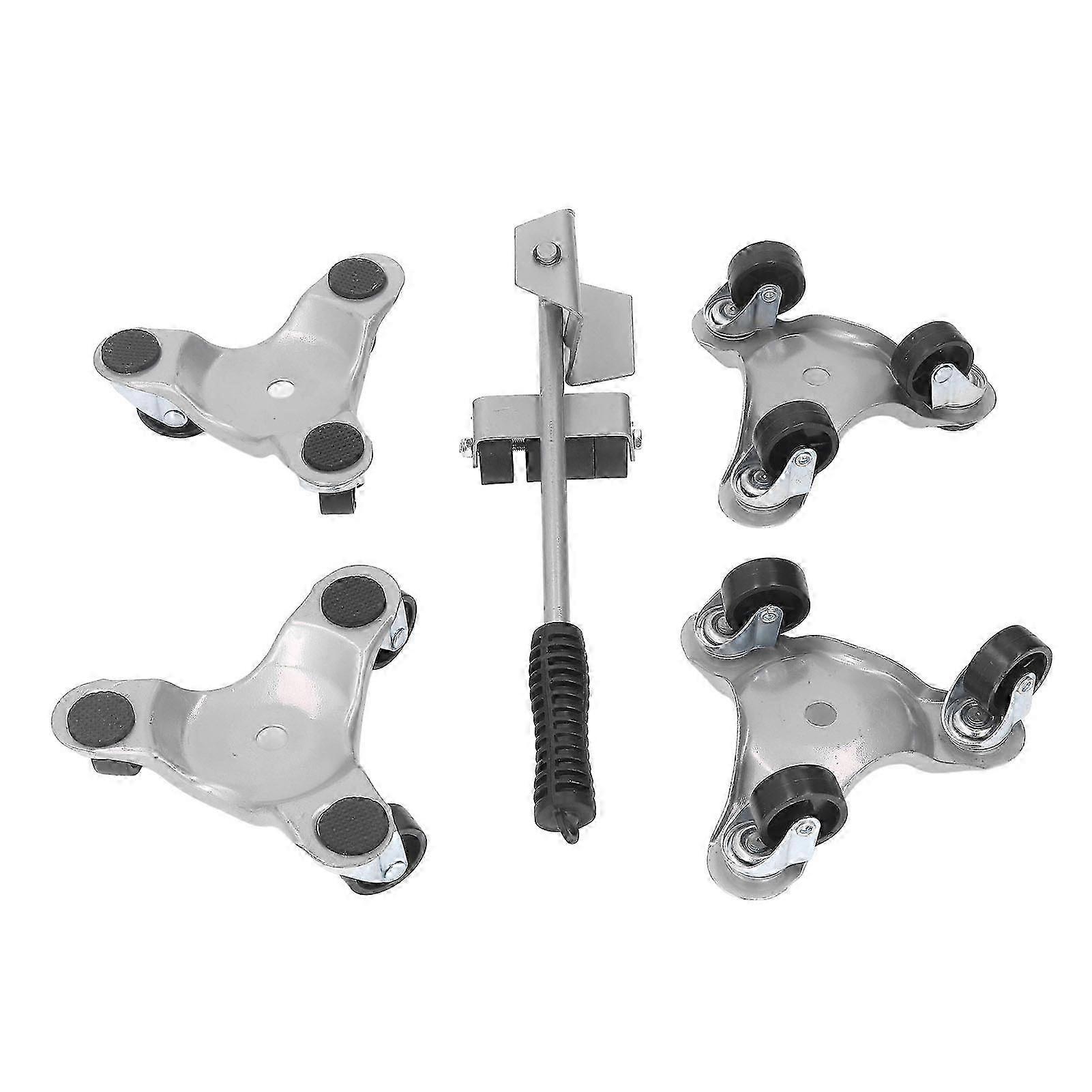 4PCS Triangular Iron Moving Dolly Set with Lifter for Heavy Home Goods