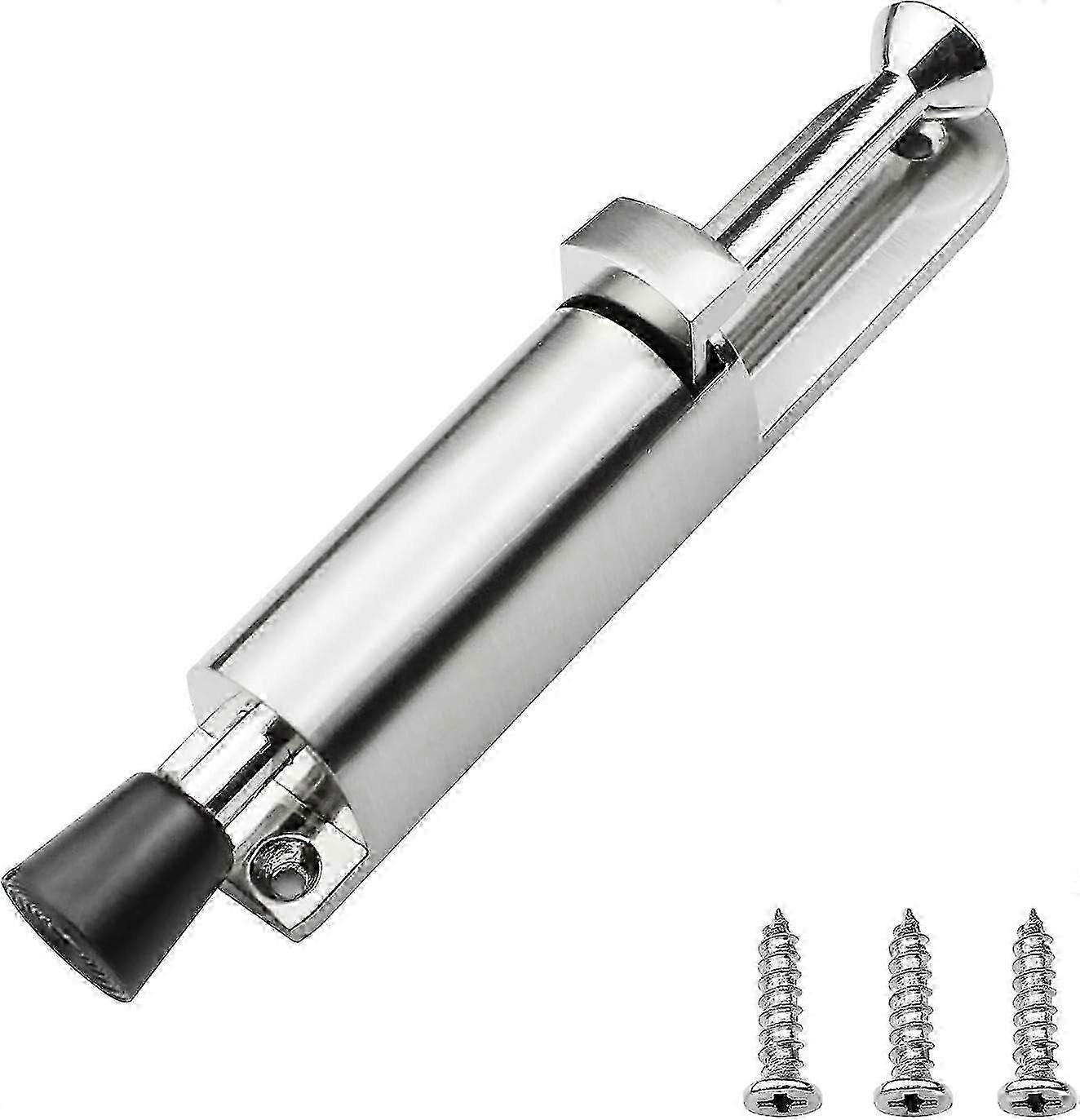 Spring Loaded Metal Door Stop with Foot Operated Feature to Keep Door Stable with Screws