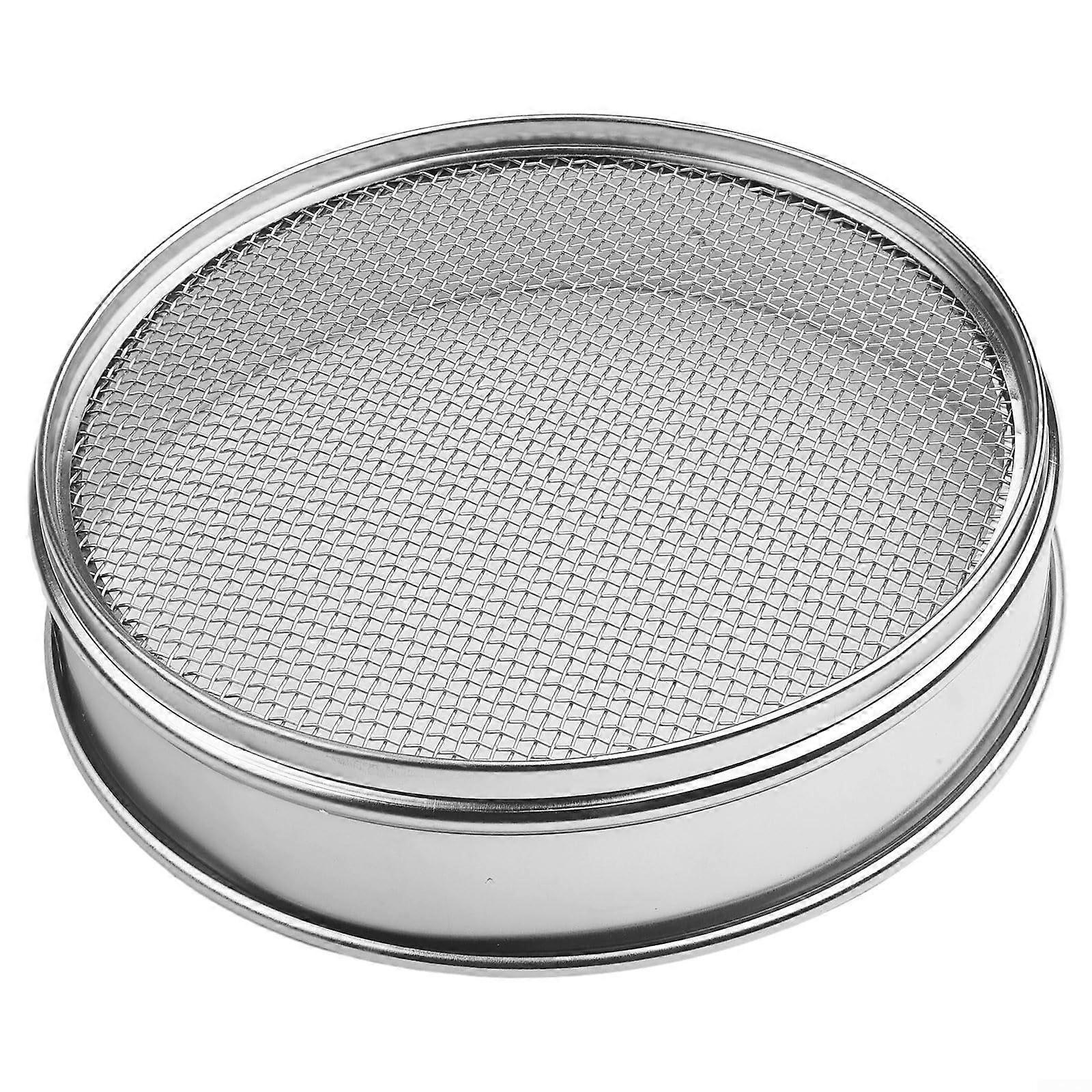 Multi Purpose Chrome Mesh Strainer, Strong and Stainless Steel Design for Sample Testing in Various Industries (Diameter 20cm) (4 Mesh)