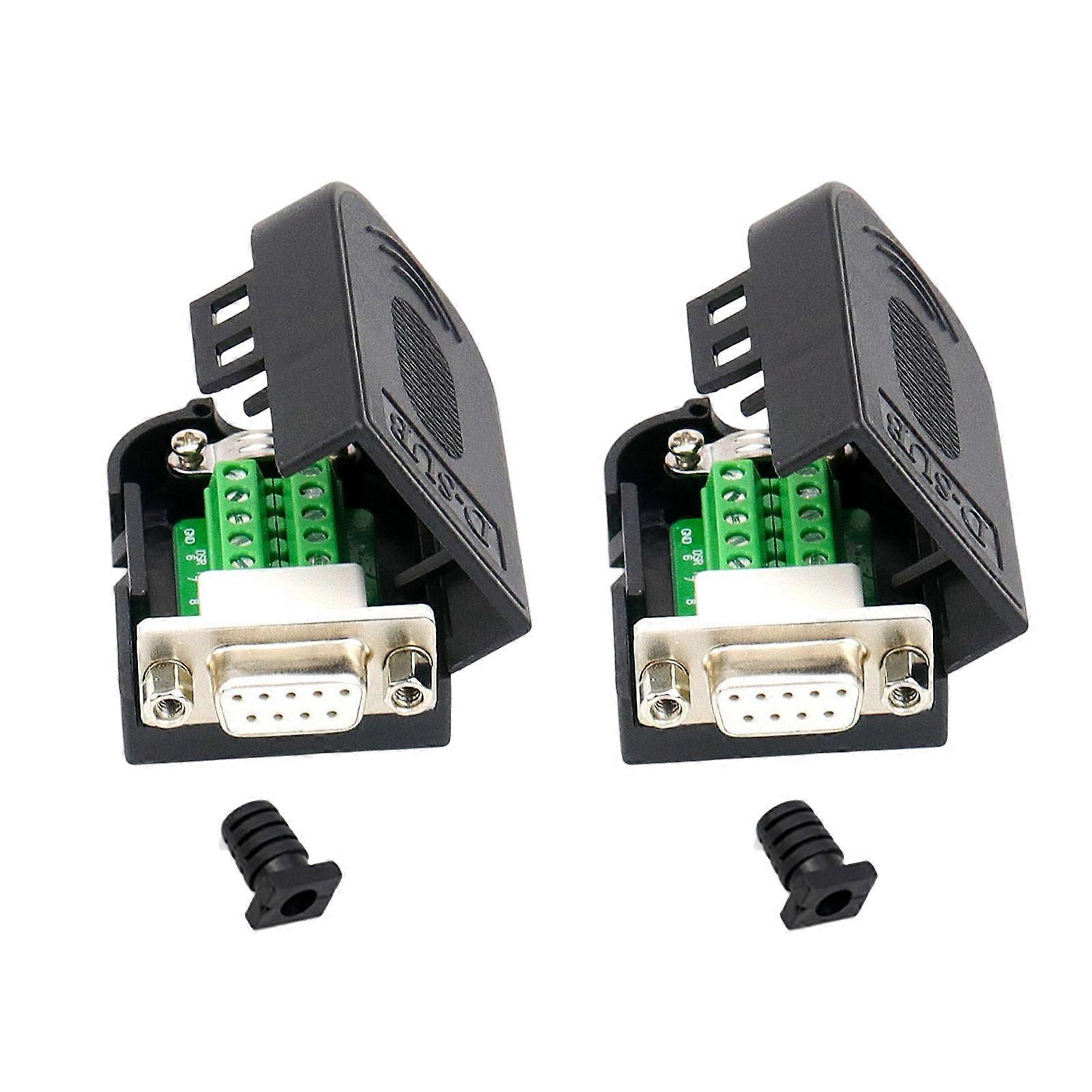 2pcs 9Pin RS232 Serial Adapters Easy Installation for Tax Machines and Digital Cameras Contains Brassed Contacts Multicolor