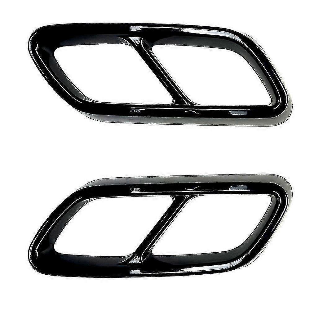 Exhaust Pipe Muffler Tip Cover in Shiny Black for C-Class W206 C200 C260 C300 2022+