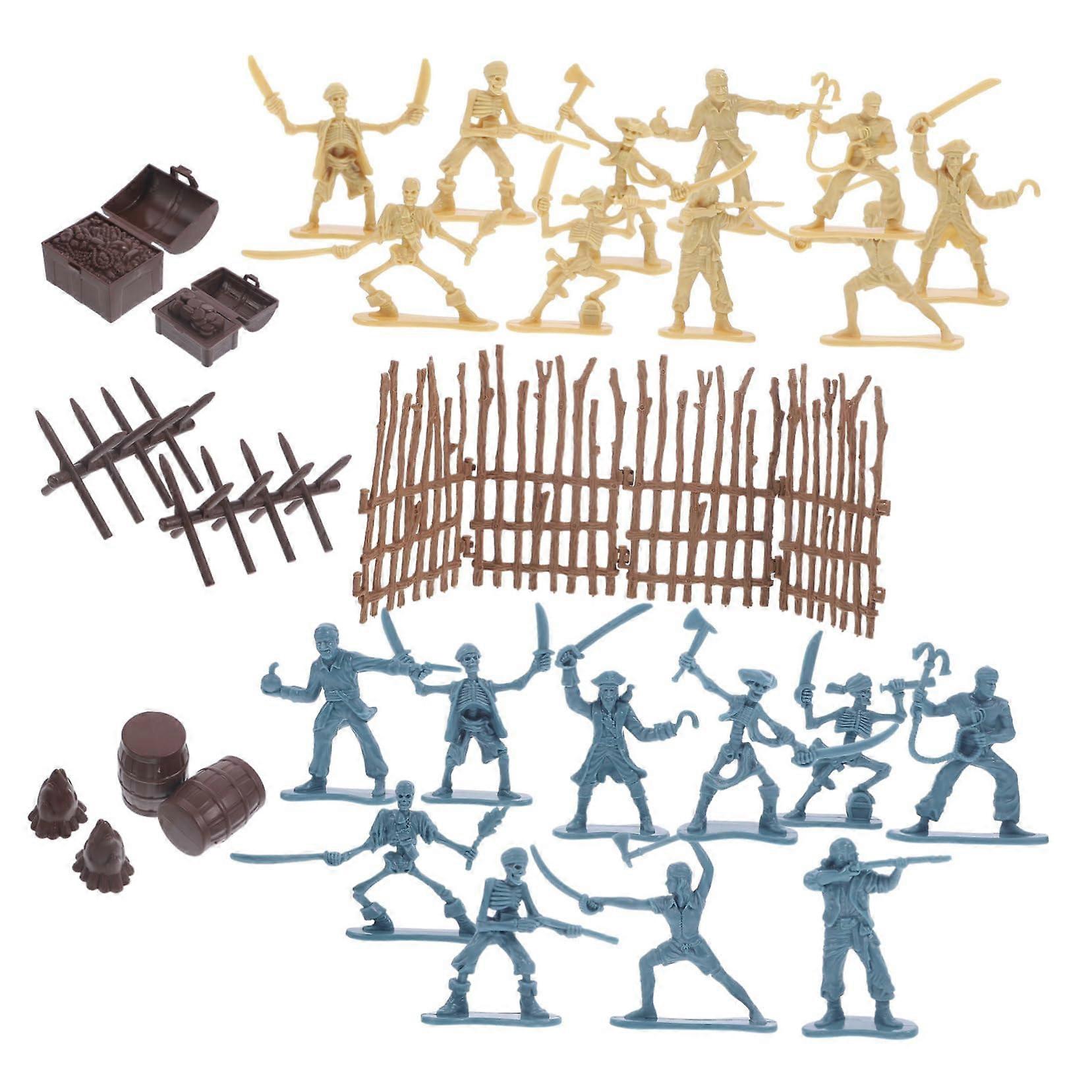 Pirate Set With Skeleton Warrior Figurine And Accessories For Pirate Games, Halloween Props, And Special Occasions