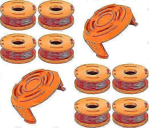 10 Pcs WA0010 Replacement Trimmer Spool for Worx, Diameter Trimmer String Weed Eater Refils and WA65