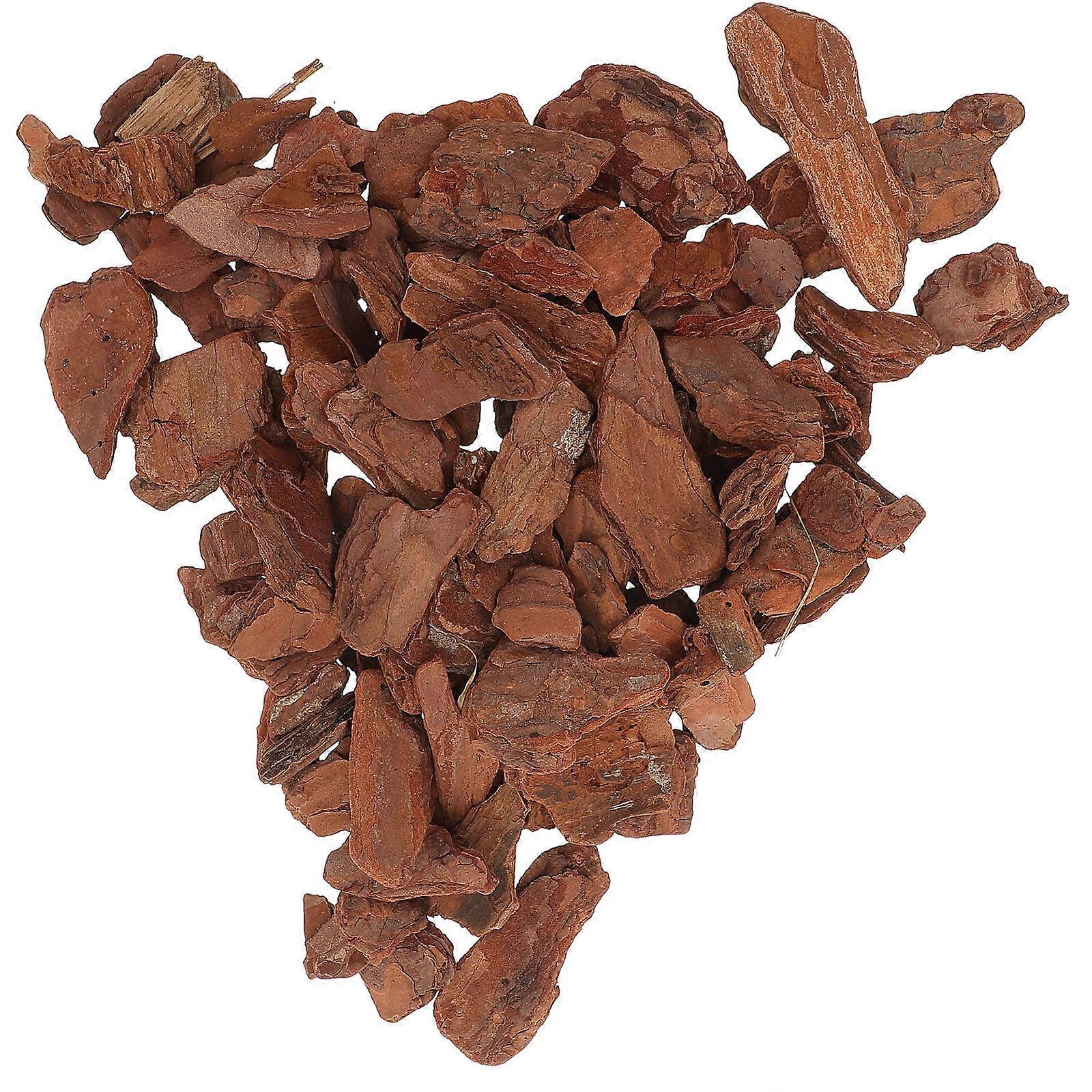 Reptile Bark Bedding Dark Brown Pine Bark Irregular Shape Natural Style 1 Bag