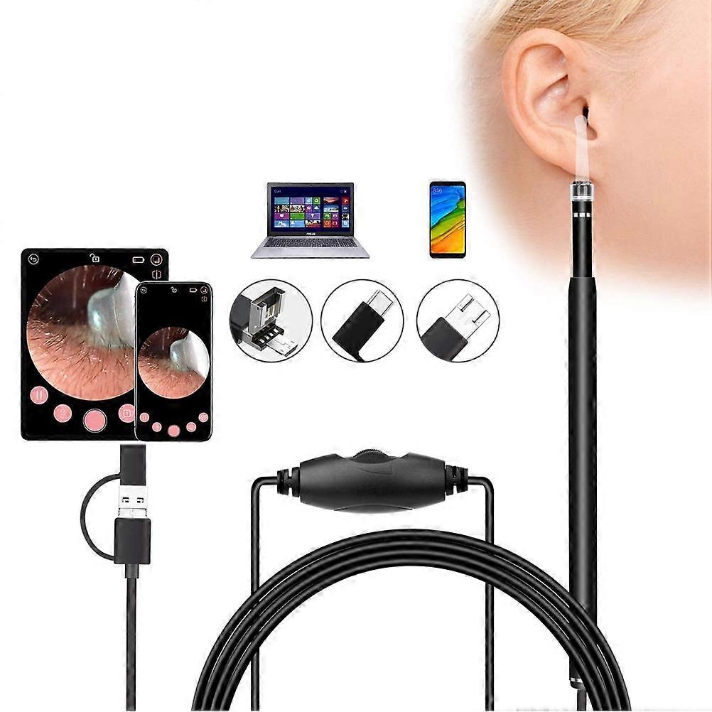 3 in 1 Spoon Intelligent Visual Picking Multifunctional Soft Ear Wax Removal Tool for Nasal Cavity Teeth