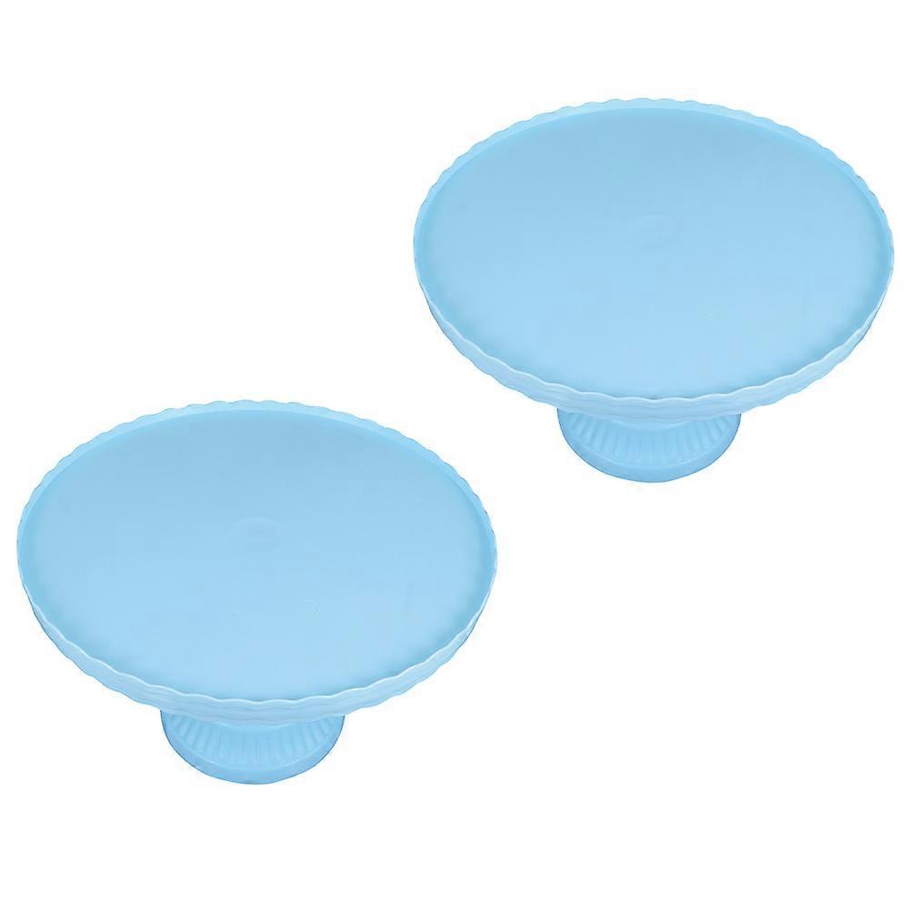 デザートケーキスタンドカップケーキ収納エレガントなスタイルモダンな雰囲気ケーキを飾るケーキ12.6×12.6×7.7inブルー2個