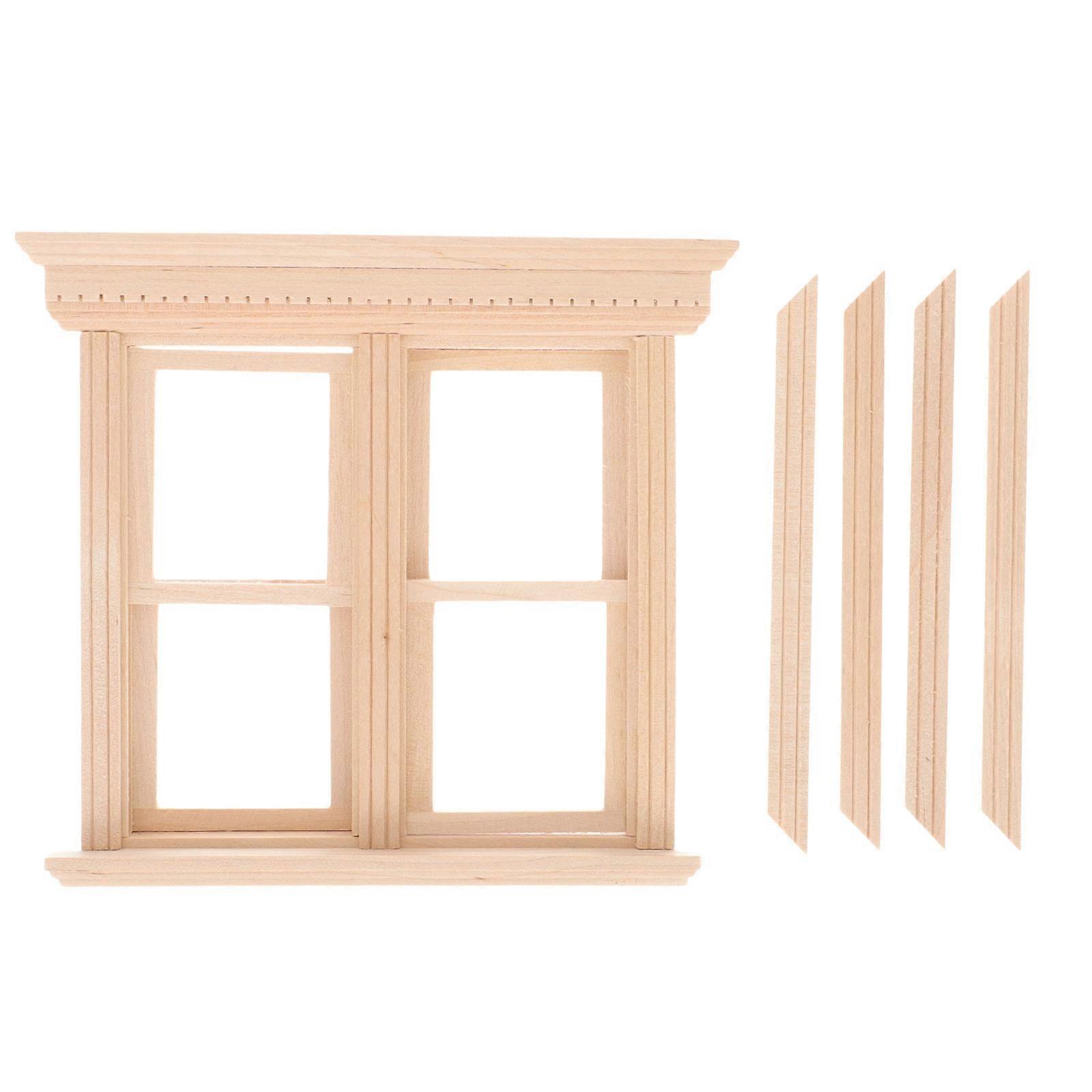 Miniature Window Decor Miniature Window Frame For 1/12 House Collectors Rectangular 1Pack