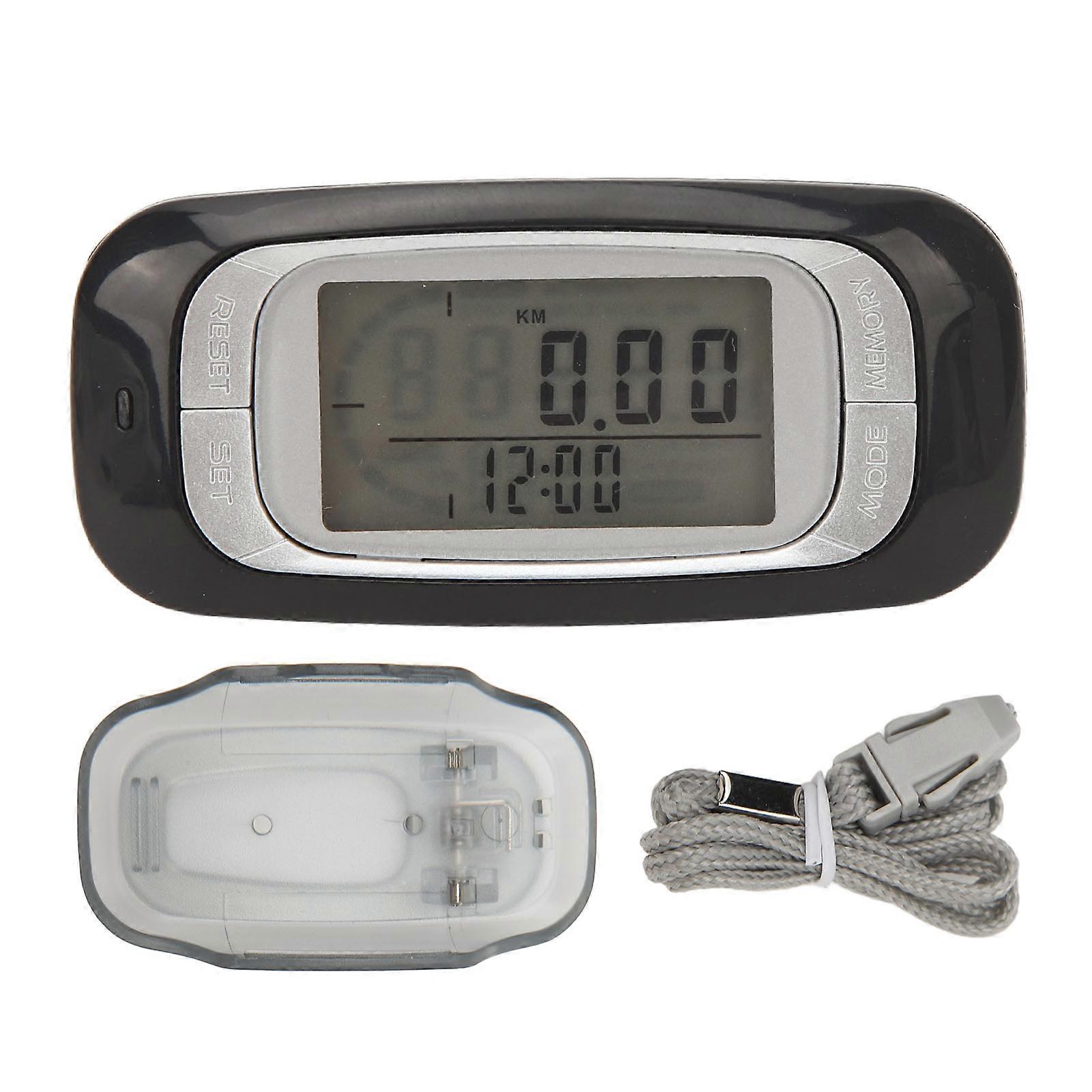 Step Counter Portable Calorie Time Recording Function 7 Day Memory LED Light 3D Pedometer for Hiking Walking