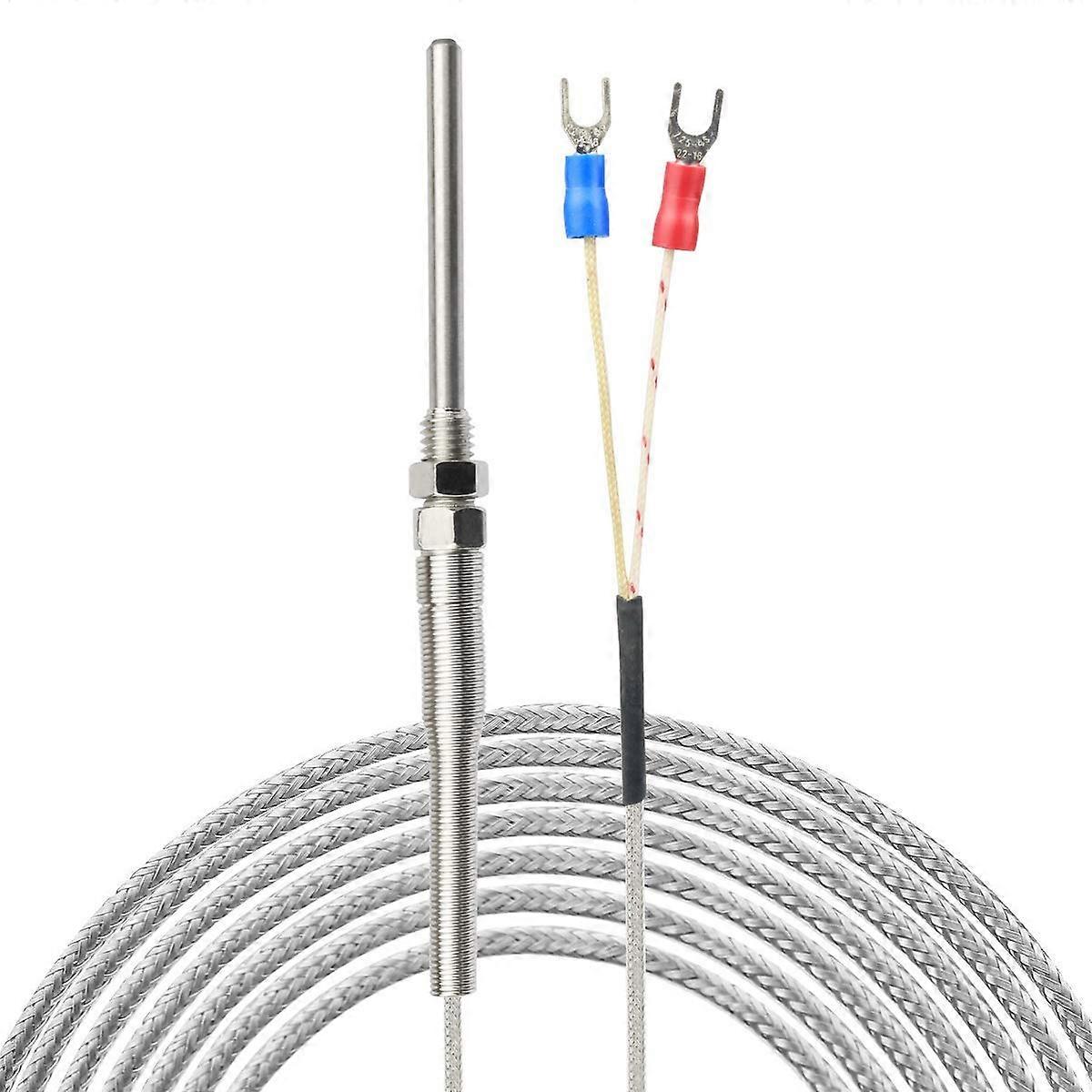 K Type Thermocouple Wire for Temperature Fiber Optic (0 500 °C), Length 3 m, Probe 50 mm