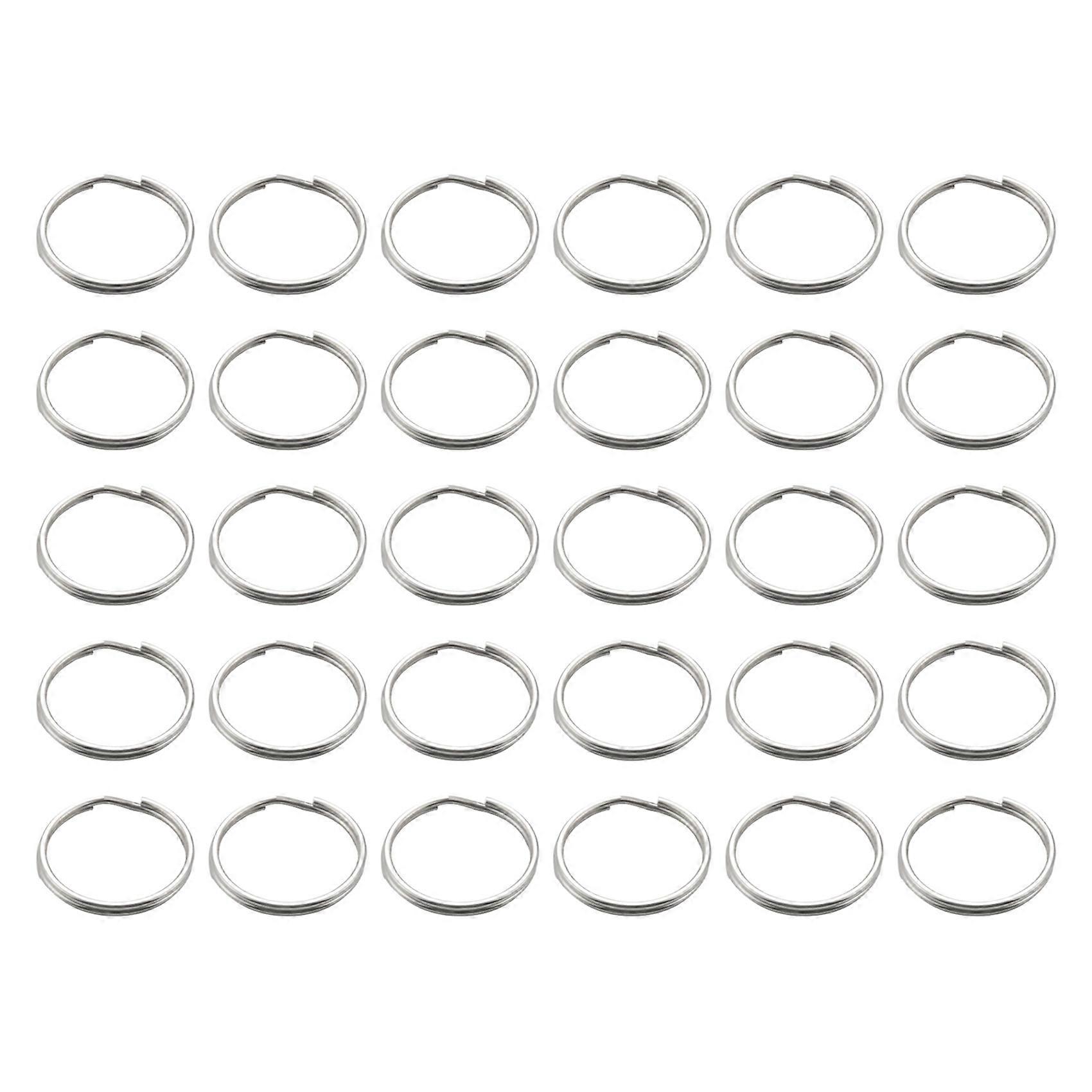 60 Pcs 20mm Outside Dia Universal Split Key Rings Keychain Holders