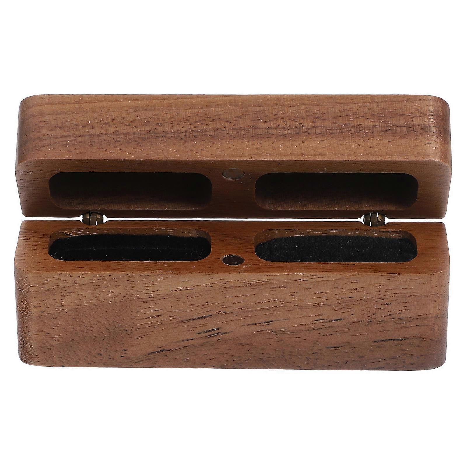 Trinket Box Wooden Jewelry Holder Box Elegant Texture Wedding Simple Design 8.00X3.50X2.30CM 1Set