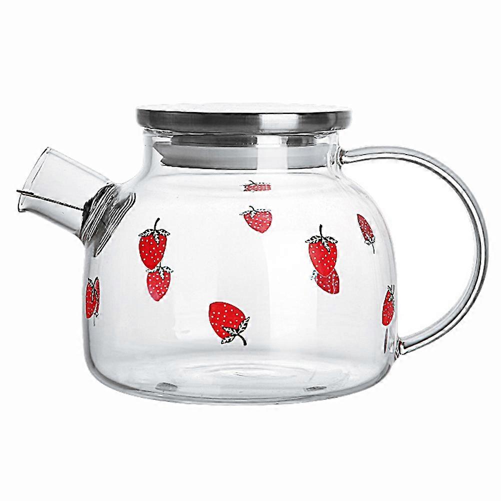Glass Teapot with Infuser Heat Resistant High Borosilicate Design for Cold , Tea, and Juice Ideal for Home and Office Use