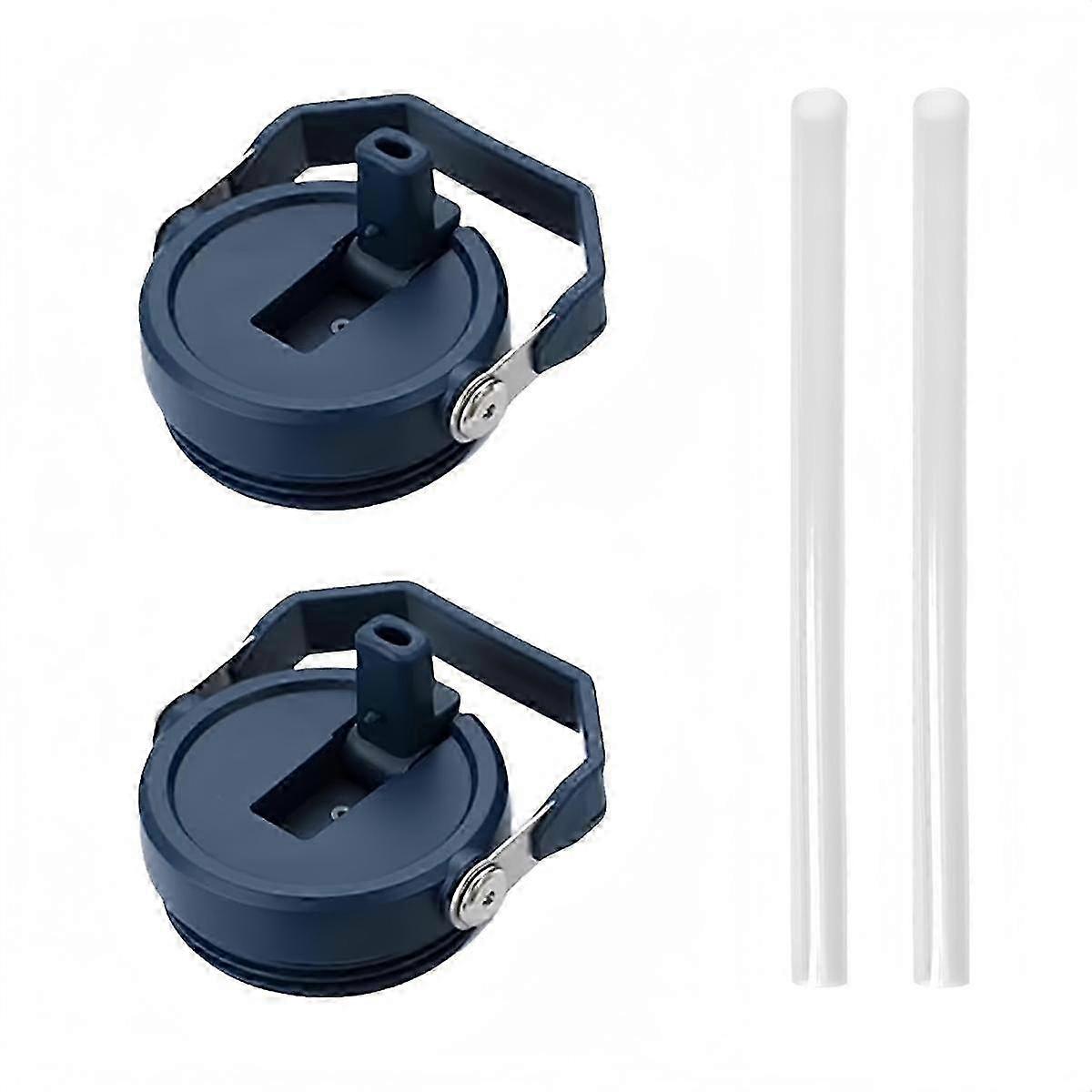 30oz Tumbler Flip Straw Lid Replacement for IceFlow Adventure Quencher Reusable Tumbler Lids C--Blue